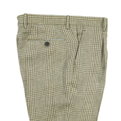 BERWICH “MORELLO 1P” リネン100% ワンタックスラックス グリーン(green) 46 | GUARDAROBA MILANO OFFICIAL STORE