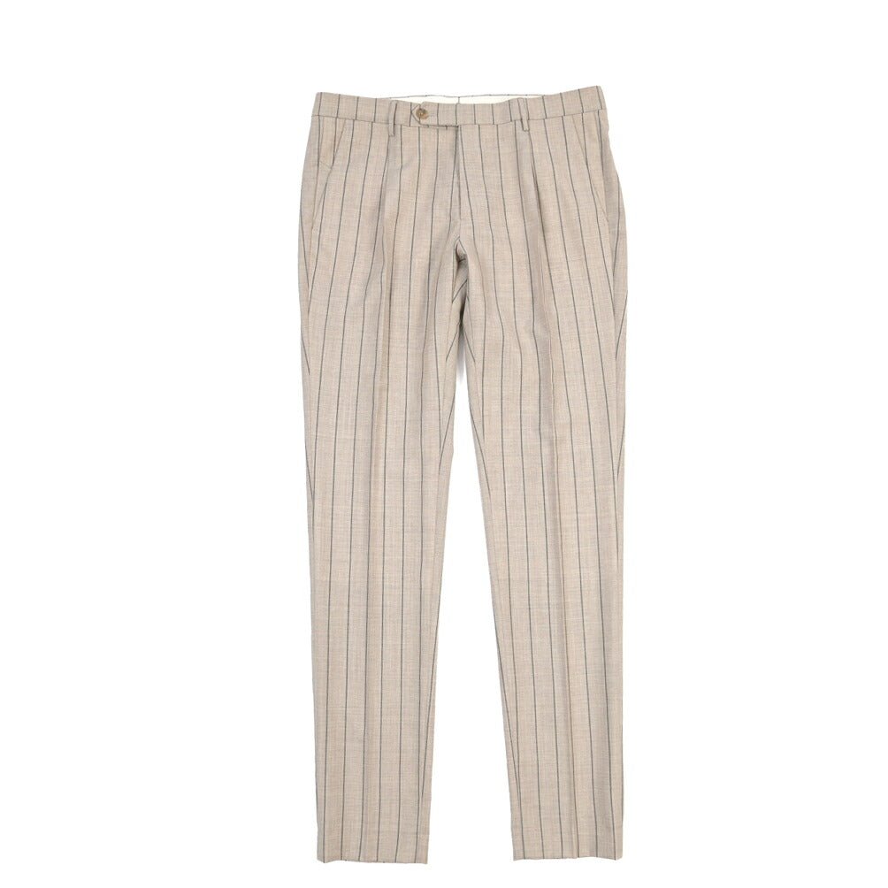 BERWICH “MORELLO 1P” ヴァージンウール100% ワンタックスラックス ライトブラウン(desert) 48 | GUARDAROBA MILANO OFFICIAL STORE