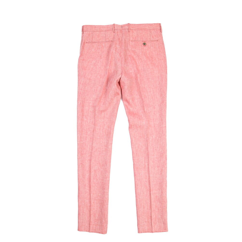 BERWICH “MORELLO 1P” リネン100% ワンタックスラックス ピンク(peach) 46 | GUARDAROBA MILANO OFFICIAL STORE