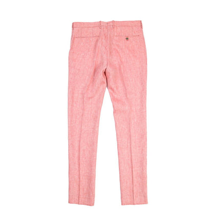 BERWICH “MORELLO 1P” リネン100% ワンタックスラックス ピンク(peach) 46 | GUARDAROBA MILANO OFFICIAL STORE