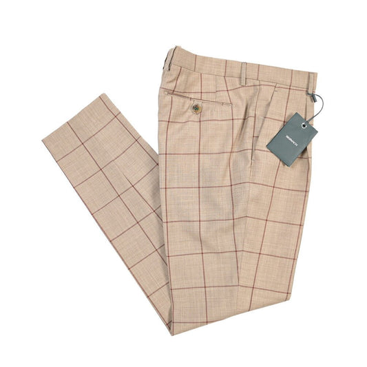 BERWICH “MORELLO 1P” トロピカルウール100% ワンタックスラックス ブラウン(tobacco) 48 | GUARDAROBA MILANO OFFICIAL STORE