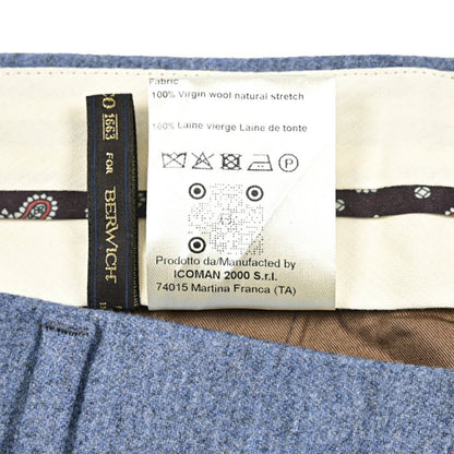 BERWICH “MORELLO 1P” ヴァージンウール100% ワンタックスラックス / CANONICO製生地 パープル(lt violet) 46 | GUARDAROBA MILANO OFFICIAL STORE
