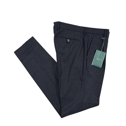 BERWICH “MORELLO 1P” ヴァージンウール100% ワンタックスラックス / CANONICO製生地 ネイビー(navy) 46 | GUARDAROBA MILANO OFFICIAL STORE