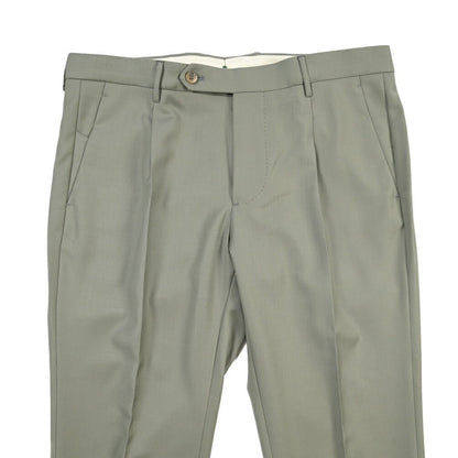 BERWICH “MORELLO 1P” ウール100% ワンタックスラックス / CANONICO製生地 グリーン(sage) 48 | GUARDAROBA MILANO OFFICIAL STORE