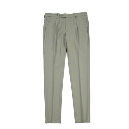 BERWICH “MORELLO 1P” ウール100% ワンタックスラックス / CANONICO製生地 グリーン(sage) 48 | GUARDAROBA MILANO OFFICIAL STORE