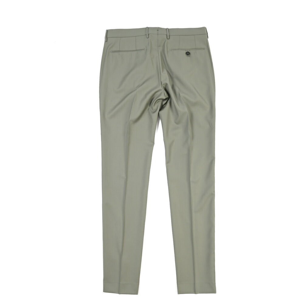 BERWICH “MORELLO 1P” ウール100% ワンタックスラックス / CANONICO製生地 グリーン(sage) 48 | GUARDAROBA MILANO OFFICIAL STORE