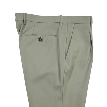 BERWICH “MORELLO 1P” ウール100% ワンタックスラックス / CANONICO製生地 グリーン(sage) 48 | GUARDAROBA MILANO OFFICIAL STORE