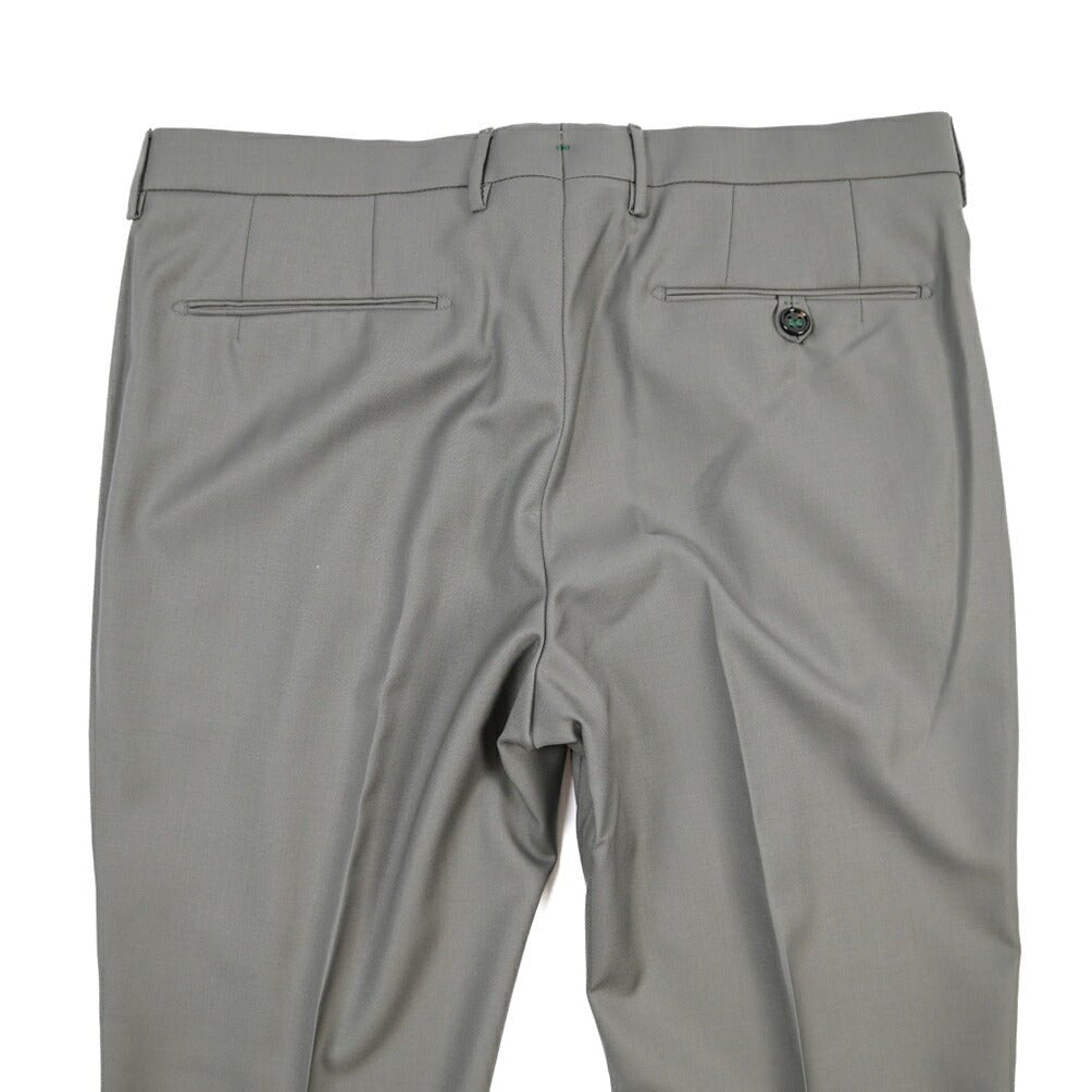 BERWICH “MORELLO 1P” ウール100% ワンタックスラックス / CANONICO製生地 グレー(matt grey) 48 | GUARDAROBA MILANO OFFICIAL STORE