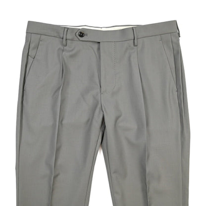 BERWICH “MORELLO 1P” ウール100% ワンタックスラックス / CANONICO製生地 グレー(matt grey) 48 | GUARDAROBA MILANO OFFICIAL STORE