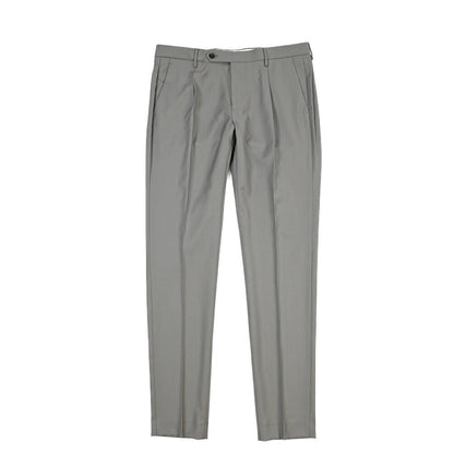 BERWICH “MORELLO 1P” ウール100% ワンタックスラックス / CANONICO製生地 グレー(matt grey) 48 | GUARDAROBA MILANO OFFICIAL STORE