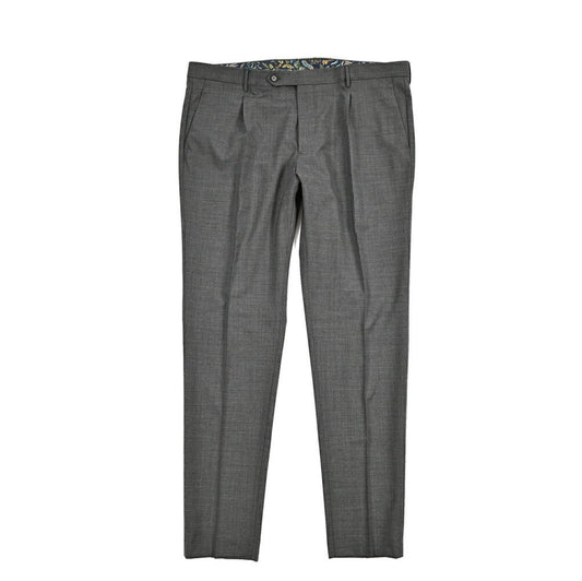 BERWICH "MORELLO 1P" ストレッチウール ワンタックスラックス グレー(smoke) 56 | GUARDAROBA MILANO OFFICIAL STORE