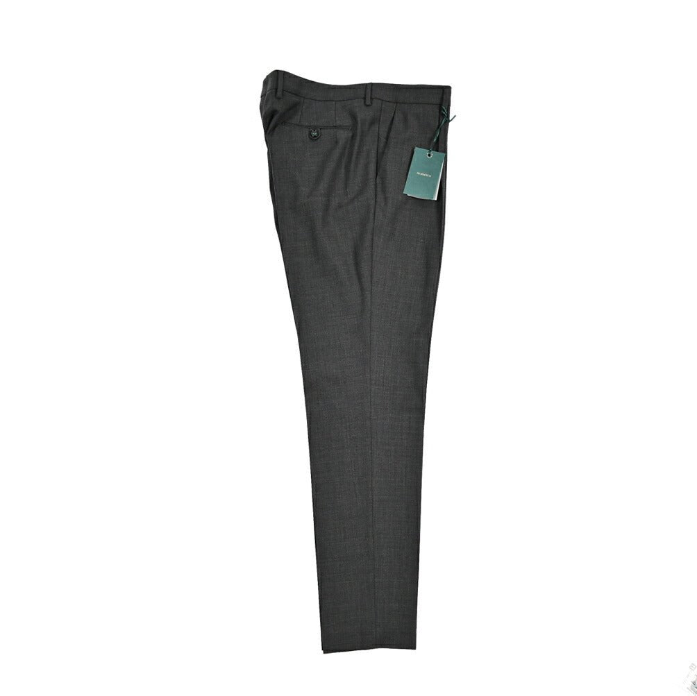 BERWICH "MORELLO 1P" ストレッチウール ワンタックスラックス グレー(charco) 54 | GUARDAROBA MILANO OFFICIAL STORE