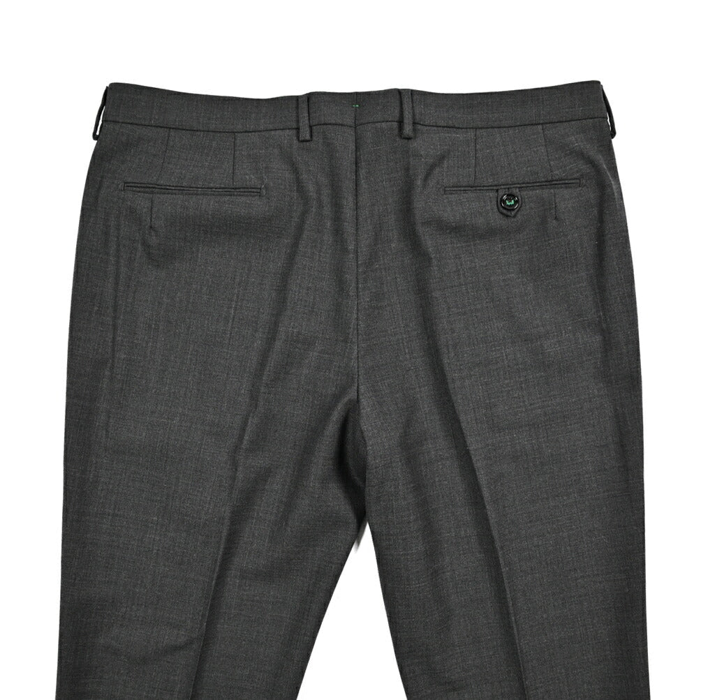 BERWICH "MORELLO 1P" ストレッチウール ワンタックスラックス グレー(charco) 54 | GUARDAROBA MILANO OFFICIAL STORE