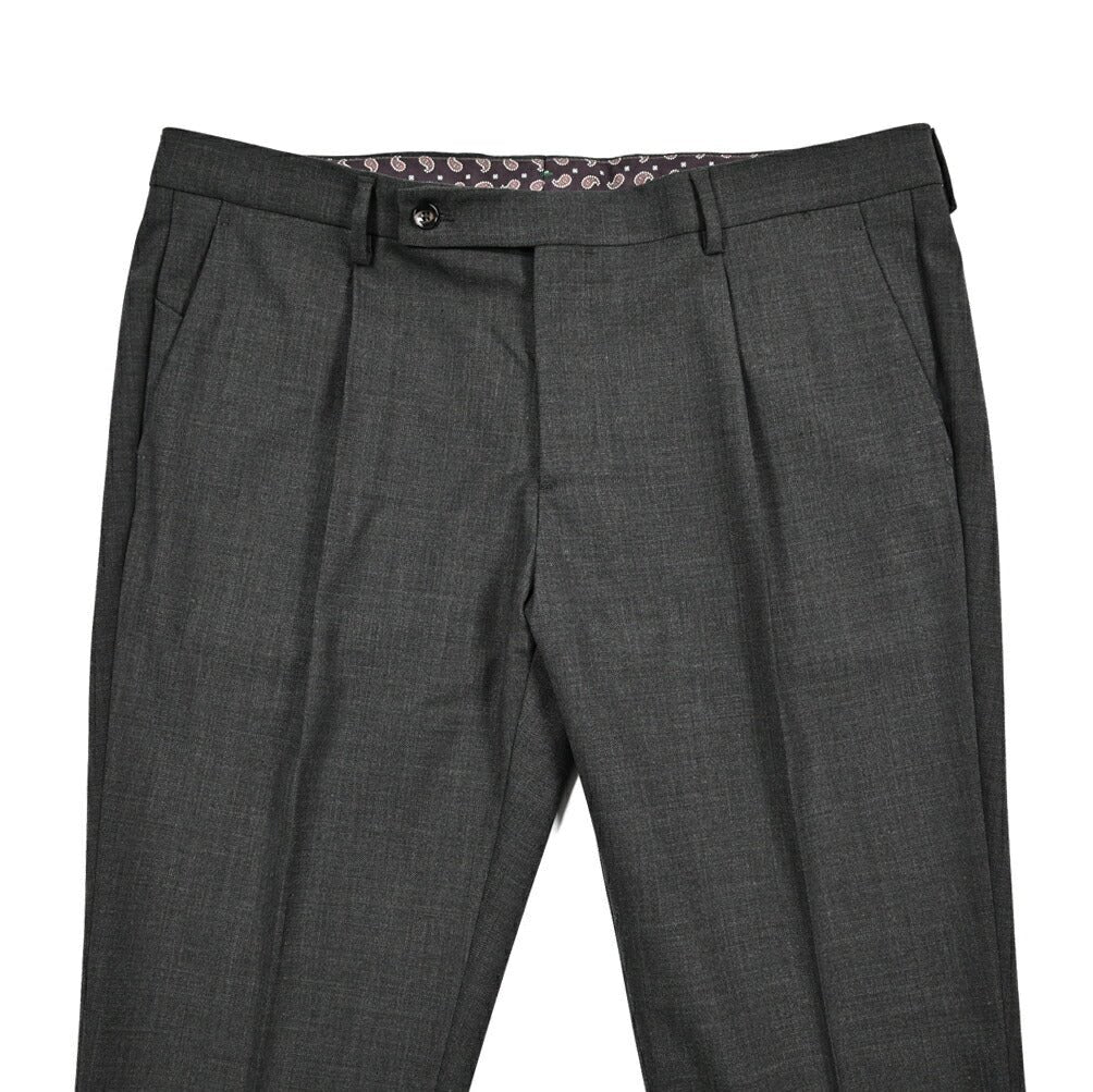 BERWICH "MORELLO 1P" ストレッチウール ワンタックスラックス グレー(charco) 54 | GUARDAROBA MILANO OFFICIAL STORE
