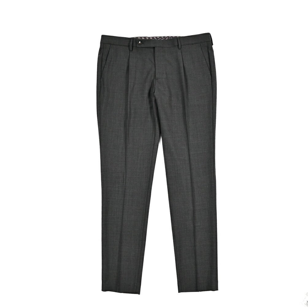 BERWICH "MORELLO 1P" ストレッチウール ワンタックスラックス グレー(charco) 54 | GUARDAROBA MILANO OFFICIAL STORE