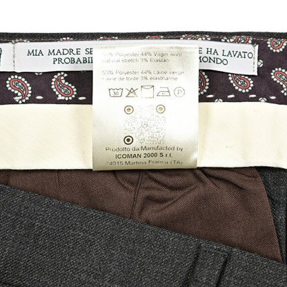 BERWICH "MORELLO 1P" ストレッチウール ワンタックスラックス グレー(charco) 54 | GUARDAROBA MILANO OFFICIAL STORE