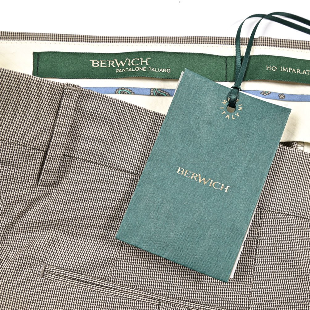 BERWICH "MORELLO 1P" リヨセル混コットン ワンタックスラックス ブラウン 46 | GUARDAROBA MILANO OFFICIAL STORE