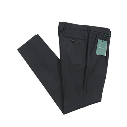 BERWICH “MORELLO 1P” 高機能ストレッチウール ワンタックスラックス ネイビー(blueblack) 46 | GUARDAROBA MILANO OFFICIAL STORE