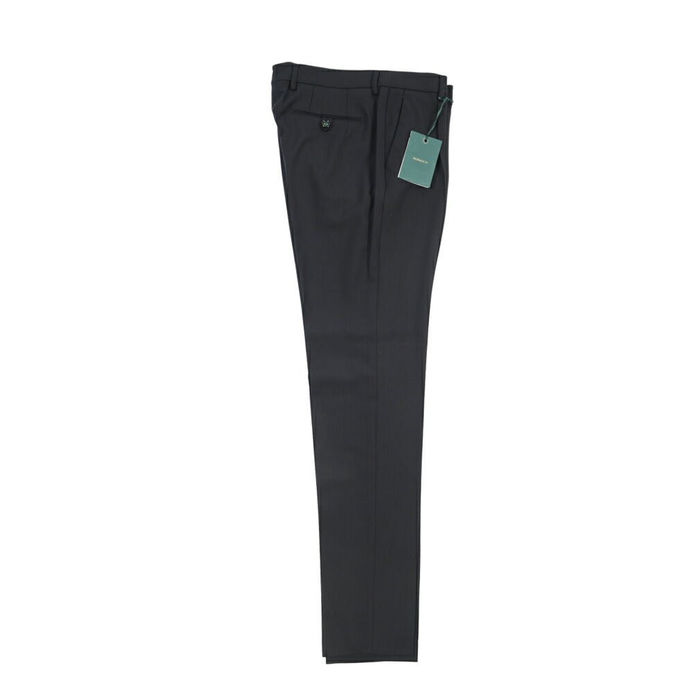 BERWICH “MORELLO 1P” 高機能ストレッチウール ワンタックスラックス ネイビー(blueblack) 46 | GUARDAROBA MILANO OFFICIAL STORE