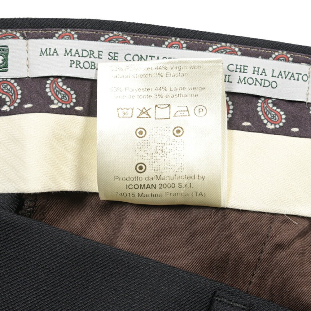 BERWICH “MORELLO 1P” 高機能ストレッチウール ワンタックスラックス ネイビー(blueblack) 46 | GUARDAROBA MILANO OFFICIAL STORE