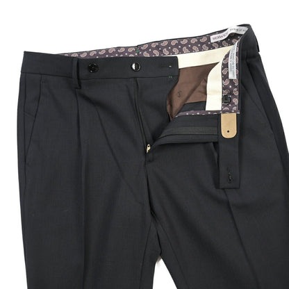 BERWICH “MORELLO 1P” 高機能ストレッチウール ワンタックスラックス ネイビー(blueblack) 46 | GUARDAROBA MILANO OFFICIAL STORE