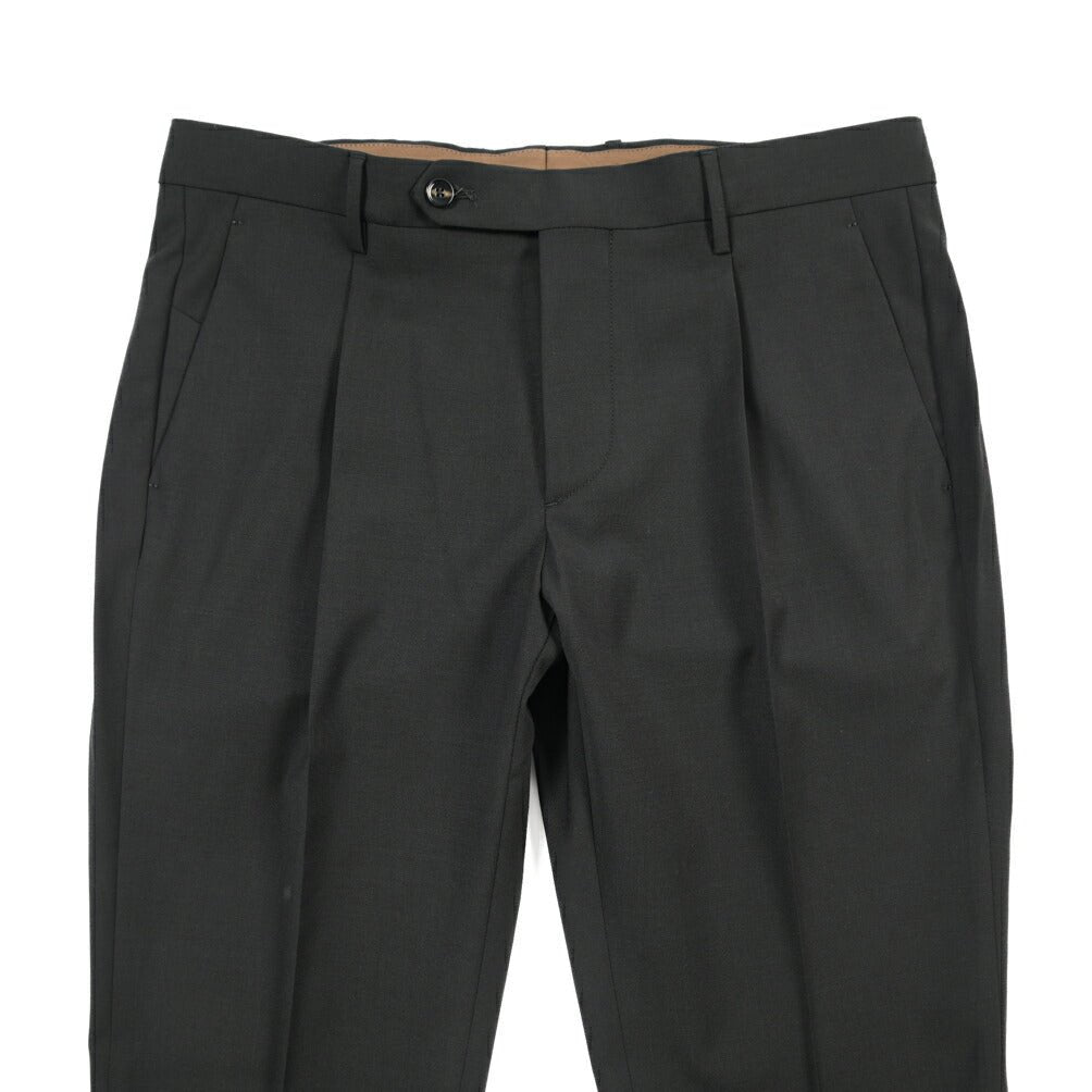 BERWICH “MORELLO 1P” ポリエステル混ウール ワンタックスラックス ブラック(black) 46 | GUARDAROBA MILANO OFFICIAL STORE