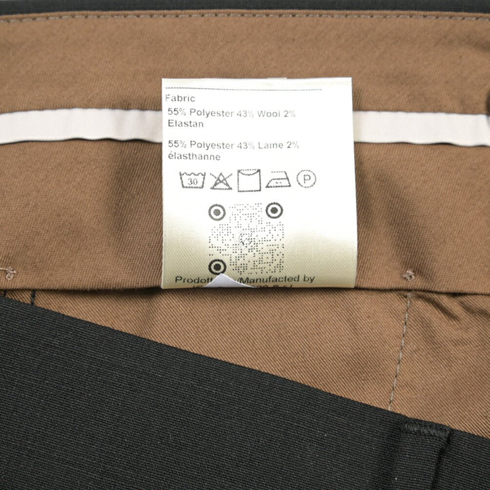 BERWICH “MORELLO 1P” ポリエステル混ウール ワンタックスラックス ブラック(black) 46 | GUARDAROBA MILANO OFFICIAL STORE
