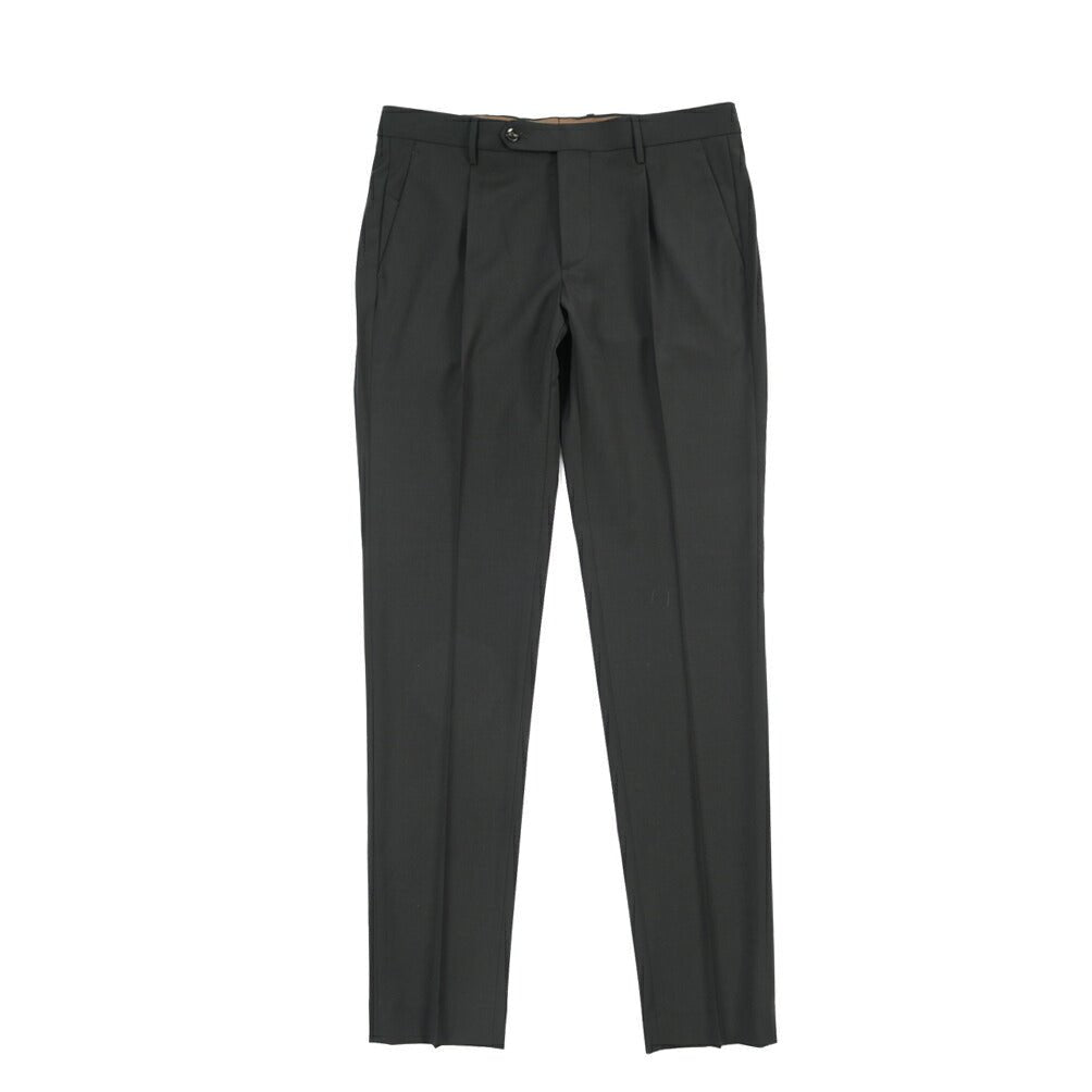 BERWICH “MORELLO 1P” ポリエステル混ウール ワンタックスラックス ブラック(black) 46 | GUARDAROBA MILANO OFFICIAL STORE