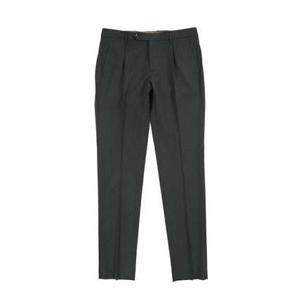 BERWICH “MORELLO 1P” ポリエステル混ウール ワンタックスラックス ブラック(black) 46 | GUARDAROBA MILANO OFFICIAL STORE