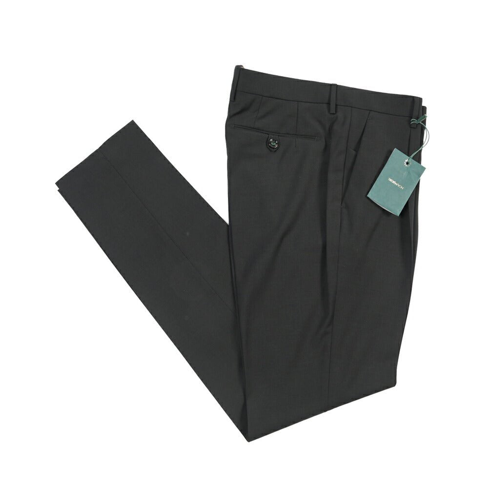 BERWICH “MORELLO 1P” ポリエステル混ウール ワンタックスラックス ブラック(black) 46 | GUARDAROBA MILANO OFFICIAL STORE