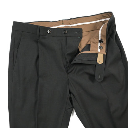 BERWICH “MORELLO 1P” ポリエステル混ウール ワンタックスラックス ブラック(black) 46 | GUARDAROBA MILANO OFFICIAL STORE