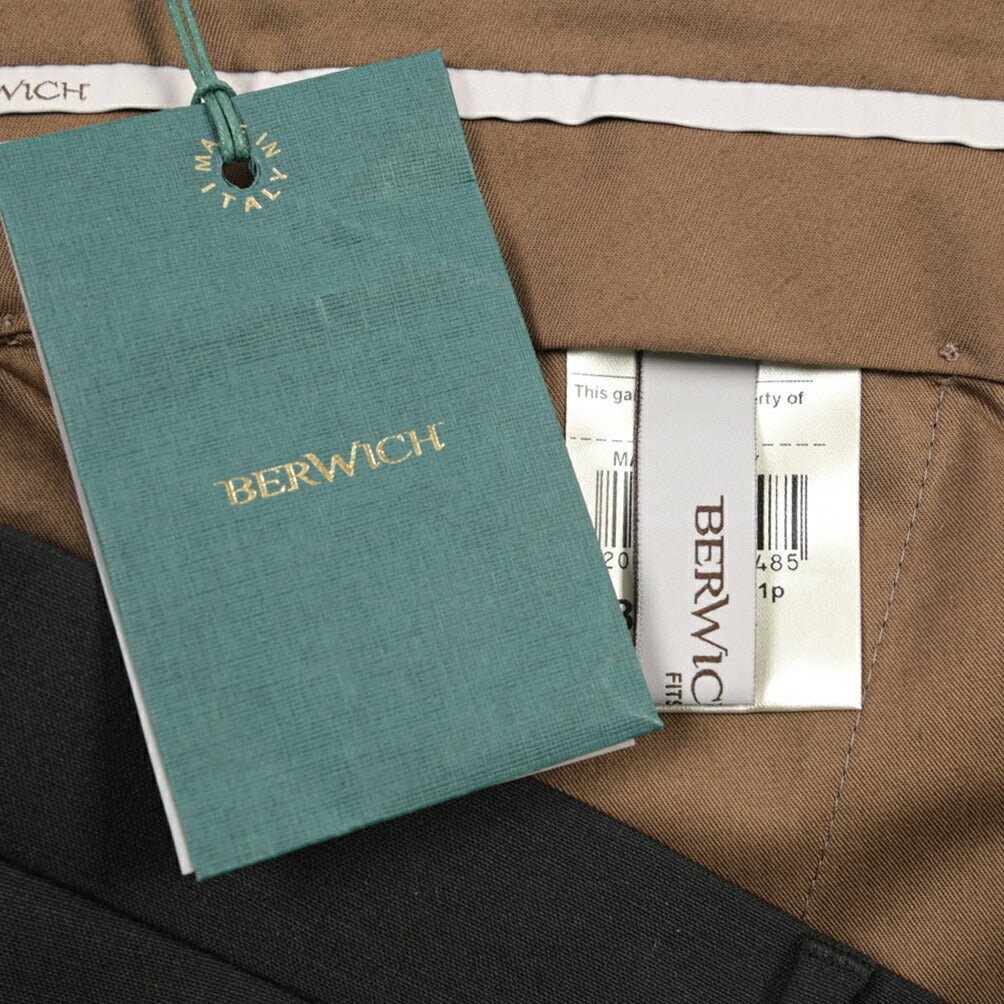 BERWICH “MORELLO 1P” ポリエステル混ウール ワンタックスラックス ブラック(black) 46 | GUARDAROBA MILANO OFFICIAL STORE