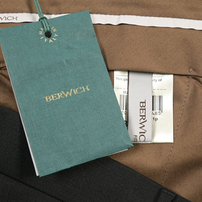 BERWICH “MORELLO 1P” ポリエステル混ウール ワンタックスラックス ブラック(black) 46 | GUARDAROBA MILANO OFFICIAL STORE