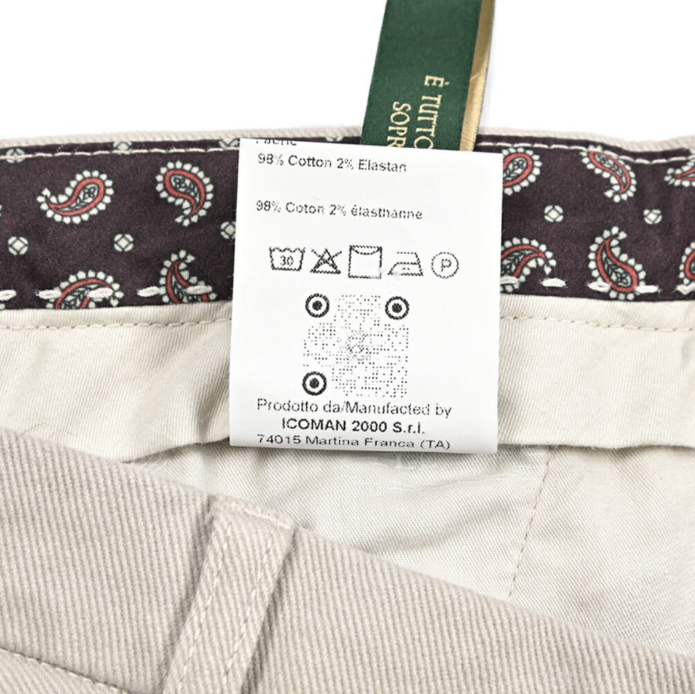 BERWICH "MORELLO 1P - GD" ストレッチコットン ワンタックパンツ｜433635-46｜GUARDAROBA MILANO OFFICIAL STORE