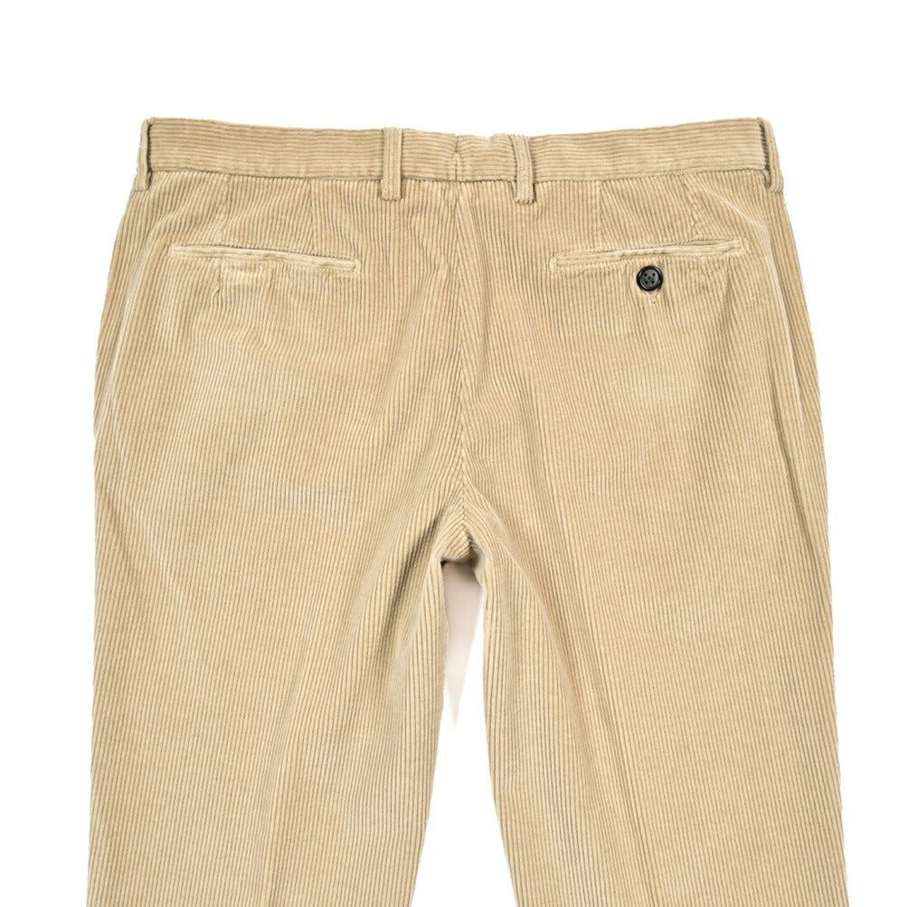 BERWICH “MORELLO 1P - GD” ストレッチコットン 中畝コーデュロイワンタックパンツ ベージュ(beige208) 46 | GUARDAROBA MILANO OFFICIAL STORE