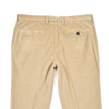 BERWICH “MORELLO 1P - GD” ストレッチコットン 中畝コーデュロイワンタックパンツ ベージュ(beige208) 46 | GUARDAROBA MILANO OFFICIAL STORE