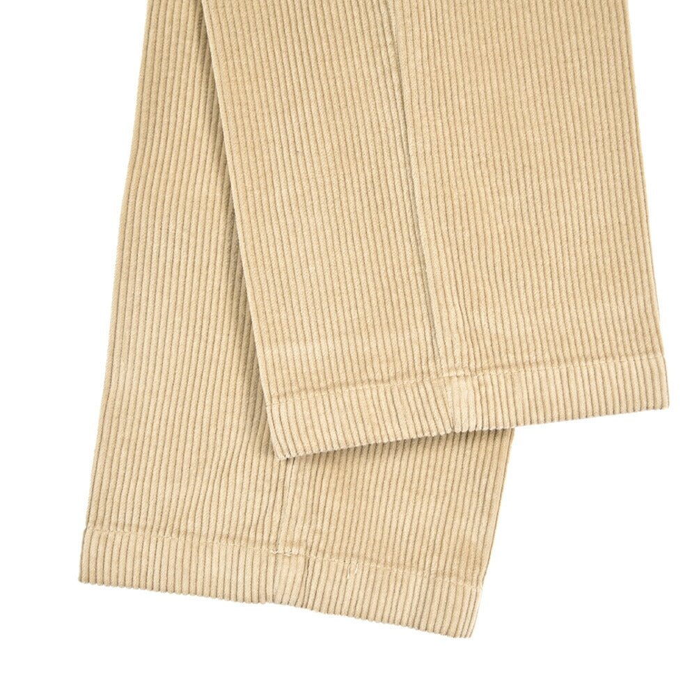 BERWICH “MORELLO 1P - GD” ストレッチコットン 中畝コーデュロイワンタックパンツ ベージュ(beige208) 46 | GUARDAROBA MILANO OFFICIAL STORE