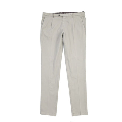 BERWICH “MORELLO 1P-GD” リヨセル混コットン ワンタックチノパンツ グレー(conza701) 52 | GUARDAROBA MILANO OFFICIAL STORE