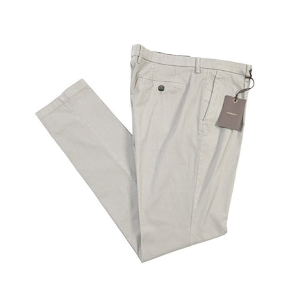 BERWICH “MORELLO 1P-GD” リヨセル混コットン ワンタックチノパンツ グレー(conza701) 52 | GUARDAROBA MILANO OFFICIAL STORE