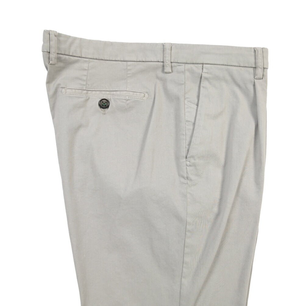 BERWICH “MORELLO 1P-GD” リヨセル混コットン ワンタックチノパンツ グレー(conza701) 52 | GUARDAROBA MILANO OFFICIAL STORE