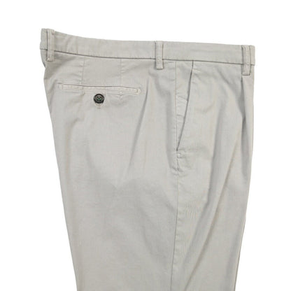 BERWICH “MORELLO 1P-GD” リヨセル混コットン ワンタックチノパンツ グレー(conza701) 52 | GUARDAROBA MILANO OFFICIAL STORE