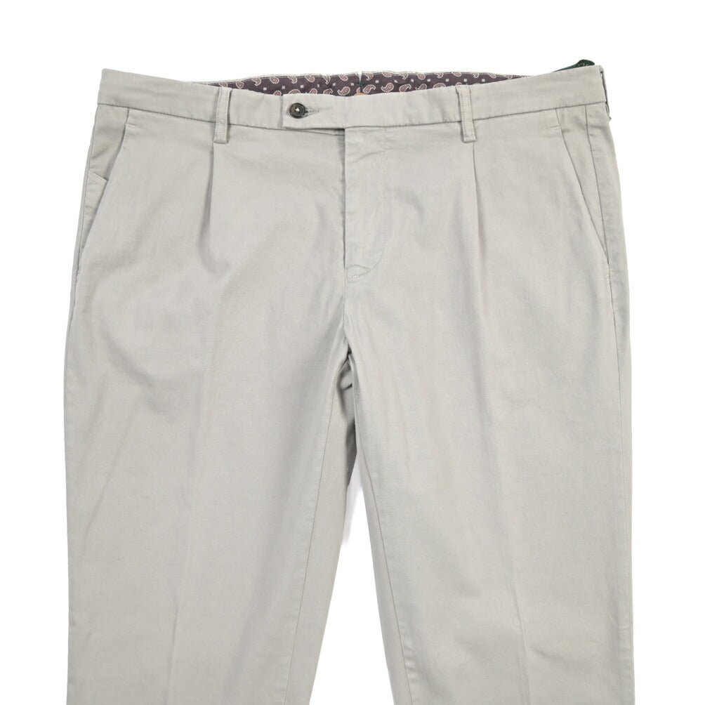BERWICH “MORELLO 1P-GD” リヨセル混コットン ワンタックチノパンツ グレー(conza701) 52 | GUARDAROBA MILANO OFFICIAL STORE