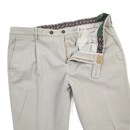 BERWICH “MORELLO 1P-GD” リヨセル混コットン ワンタックチノパンツ グレー(conza701) 52 | GUARDAROBA MILANO OFFICIAL STORE