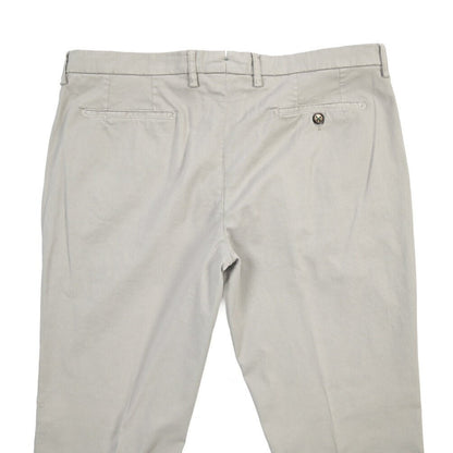 BERWICH “MORELLO 1P-GD” リヨセル混コットン ワンタックチノパンツ グレー(conza701) 52 | GUARDAROBA MILANO OFFICIAL STORE