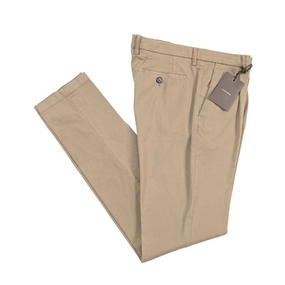BERWICH “MORELLO 1P-GD” リヨセル混コットン ワンタックチノパンツ グレージュ(noce724) 48 | GUARDAROBA MILANO OFFICIAL STORE