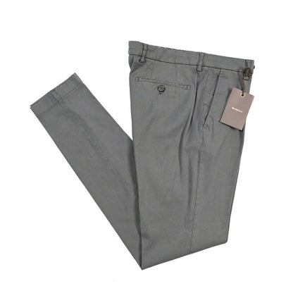 BERWICH “MORELLO 1P-GD” リヨセル混コットン ワンタックパンツ グレー(oliva636) 46 | GUARDAROBA MILANO OFFICIAL STORE
