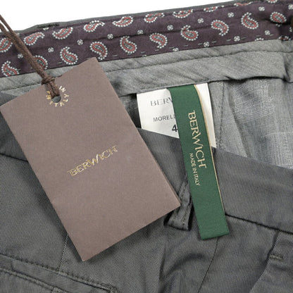 BERWICH “MORELLO 1P-GD” リヨセル混コットン ワンタックパンツ グレー(oliva636) 46 | GUARDAROBA MILANO OFFICIAL STORE