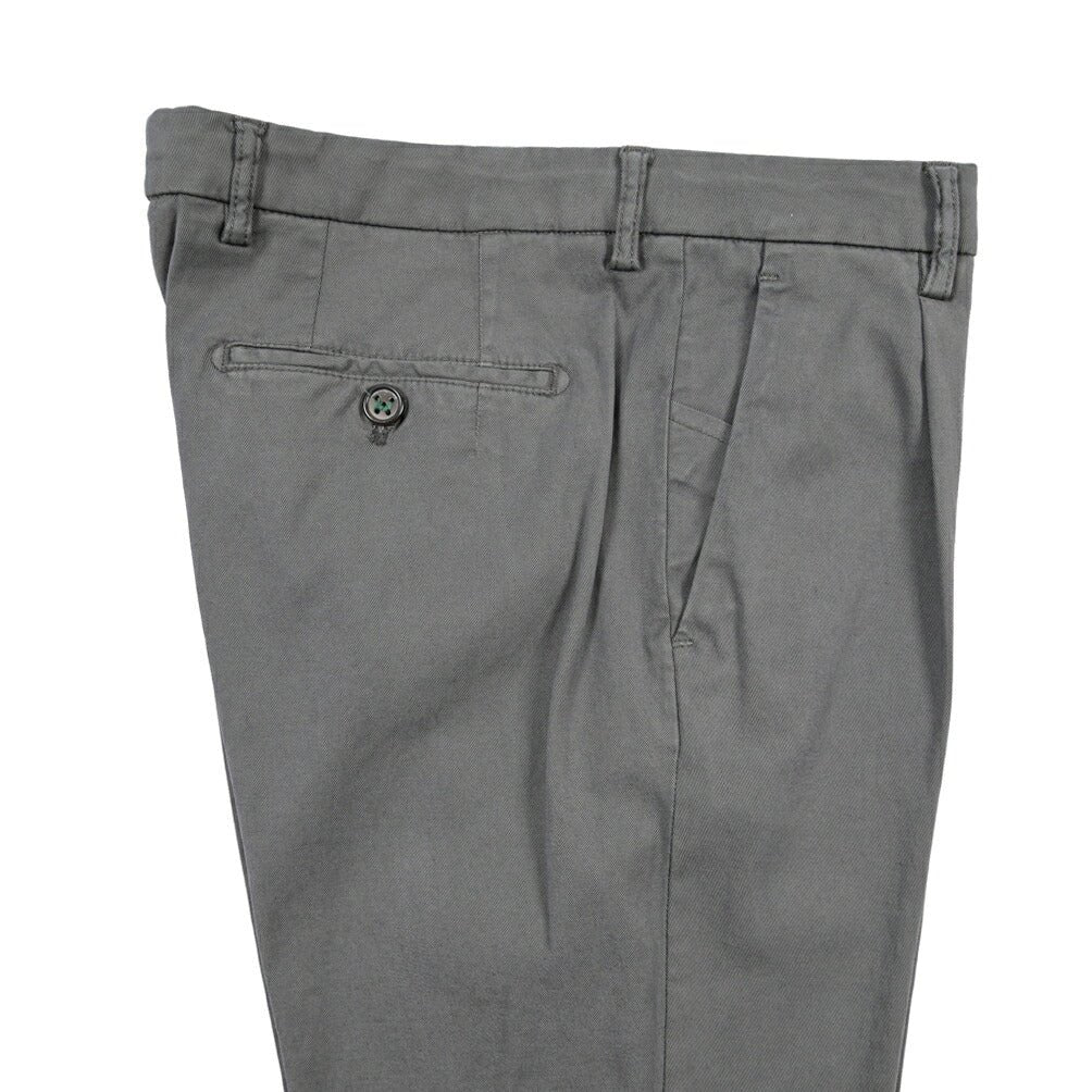 BERWICH “MORELLO 1P-GD” リヨセル混コットン ワンタックパンツ グレー(oliva636) 46 | GUARDAROBA MILANO OFFICIAL STORE