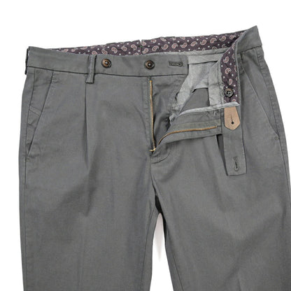 BERWICH “MORELLO 1P-GD” リヨセル混コットン ワンタックパンツ グレー(oliva636) 46 | GUARDAROBA MILANO OFFICIAL STORE