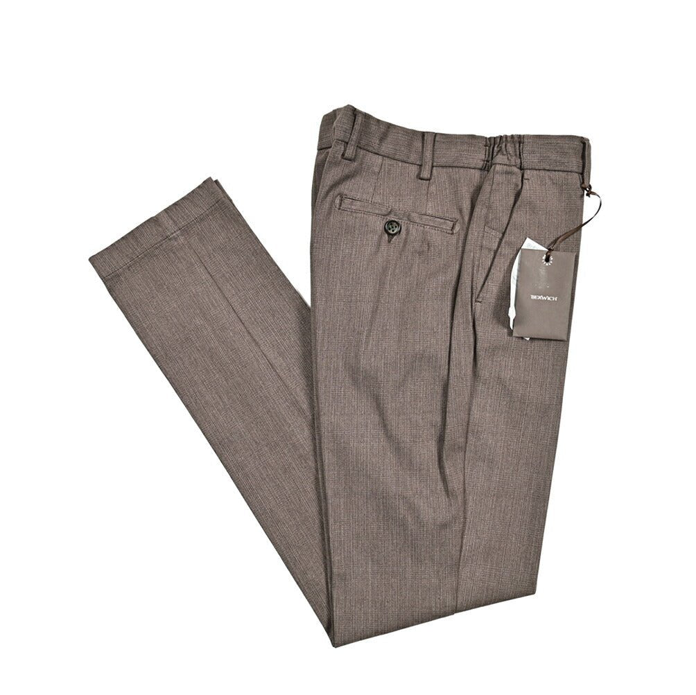 秋冬先行セール｜BERWICH "MORELLO" ストレッチコットン ノータックスラックス｜412069-46｜GUARDAROBA MILANO OFFICIAL STORE